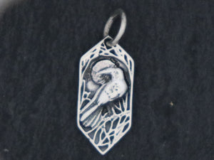 Sterling Silver Raven In night sky -- (SS/CH6/CR58) -- CRC - Beadspoint