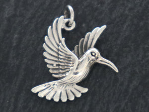 Sterling Silver Humming BIrd charm -- (SS/CH6/CR50) -CRC - Beadspoint