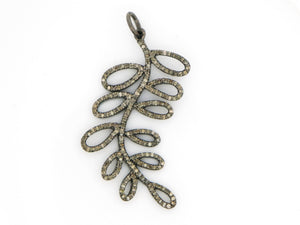 Pave Diamond Leaf Pendant,  (DPM-1033) - Beadspoint