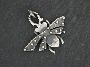 Sterling Silver Artisan Spider Charm, (AF-347) - Beadspoint
