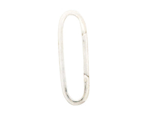 Sterling Silver Hinged Elongated Oval Clasp, 2 Sizes, Multiple Finishes, (SS-1055)