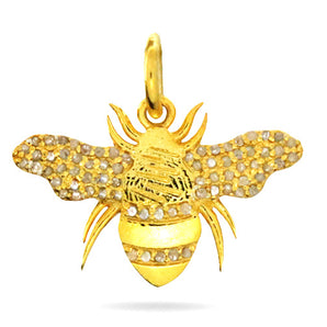 Pave Diamond Bee Charm, (DCH-167)