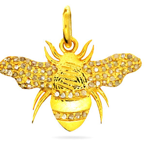 Pave Diamond Bee Charm, (DCH-167)