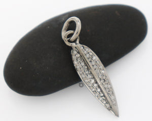 Pave Diamond Southwestern Feather Charm, (DCH-75) - Beadspoint