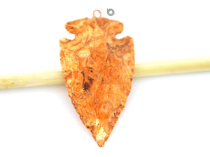Bronze Plated Jasper Arrowhead Pendant, 45x25 -52x30 mm, (BZC-9080) - Beadspoint