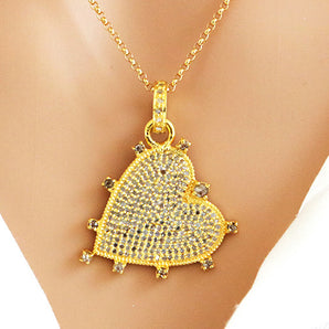 Pave Diamond Heart Pendant, (DPM-1212)