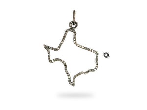 Pave Diamond Open artwork Texas pendant, (DPS-123)