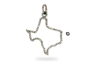 Pave Diamond Open artwork Texas pendant, (DPS-123)