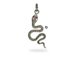 Pave Diamond Python Snake pendant, (DPL-2420)