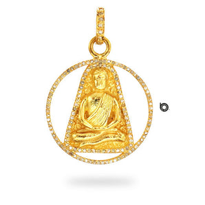 Pave Diamond Divine Buddha Pendant, (DPM-1160)