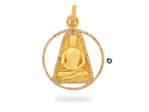 Pave Diamond Divine Buddha Pendant, (DPM-1160)