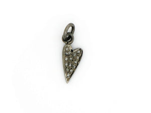 Pave Diamond Heart Charm (DCH-113) - Beadspoint