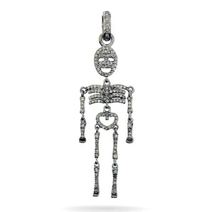 Pave Diamond Moving Skeleton Pendant, (DPL-2475)