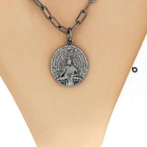 Pave Diamond Divine Buddha Pendant, (DPS-121)