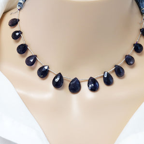 Natural Iolite Faceted Pear Drops, 9x13-11x15 mm, (IOL-PR-9x13-11x15)(263)
