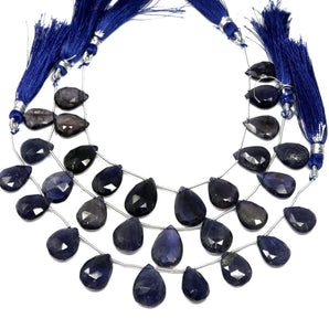 Natural Iolite Faceted Pear Drops, 8x10-9x12 mm, (IOL-PR-10x13-12x18)(266)