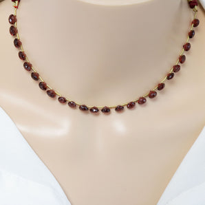 Genuine Natural Garnet Faceted Onion Drops , 6 mm, Rich Color, (GAR-ON-6)(269)