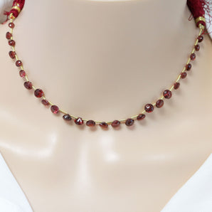 Genuine Natural Garnet Faceted Onion Drops , 5 mm, Rich Color, Garnet Gemstone Beads, (GAR-ON-5)(270)