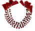Genuine Natural Garnet Faceted Heart Drops , 7-8 mm, Rich Color, Garnet Gemstone Beads, (GAR-HRT-7-8)(271)