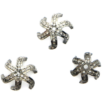 Pave Diamond Bead Cap, (DCAP-01) - Beadspoint