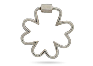 Sterling Silver Flower Screw Clasp, Multiple Finishes, (SS-1057)