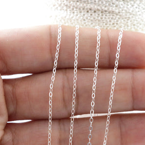 Sterling Silver Oval Cable Chain, 2x1.25 mm, (SS-045)