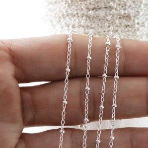 Sterling Silver Satellite Cable Chain, 2x1.6 mm, (SS-017)