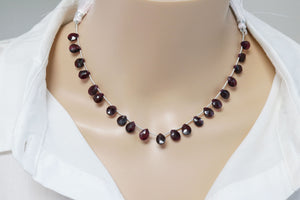 Garnet Faceted Tear Drops , 6x10 mm, Rich Color, Garnet Gemstone Beads, (GAR-PR-7x9-8x10)(277)