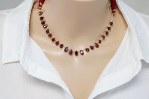 Garnet Smooth Pear Drops, 4x9 mm, Rich Color, Garnet Gemstone Beads, (GAR-SPR-4x9)(278)