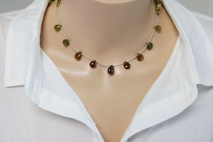 Green Grossular Garnet Smooth Pear Drops, 6x9-7x10 mm, Rich Color, Garnet Gemstone Beads, (GRG-PR-6x9-7x10S)(279)