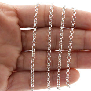 Sterling Silver medium weight rolo chain, 2 mm, (SS-004)