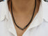 Greek Leather Necklace w/ Pave Diamond Hook Clasp, (DCHN-41)