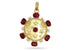 Pave Diamond Star Ruby Pendant, (DPL-2468)