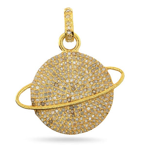 Pave Diamond Saturn Pendant, (DPM-1220)