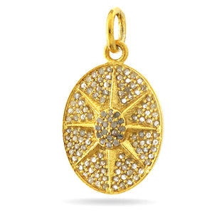 Pave Diamond Starburst Pendant, (DPS-172)