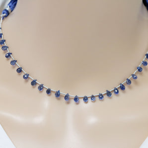 Kyanite Faceted Tear Drops , 3x6 mm, Rich Color, Kyanite Gemstone Beads, (KYN-TR-3x6)(288)