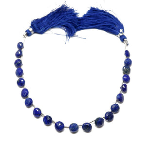 Lapis Lazuli Faceted Onion Drops, 6 mm, Rich Color, Lapis Gemstone Beads, (LAP-ON-6)(289)