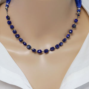 Lapis Lazuli Faceted Cube, 5-6 mm, Rich Color, Lapis Gemstone Beads, (LAP-CUBE-5-6)(291)