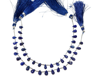 Lapis Lazuli Faceted Tear Drops, 4x7-5x8 mm, Rich Color, Lapis Gemstone Beads, (LAP-TR-4x7-5x8)(298)