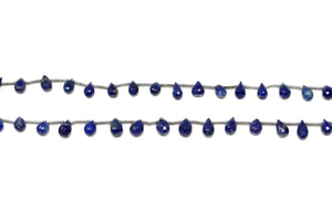 Lapis Lazuli Faceted Tear Drops, 4x7-5x8 mm, Rich Color, Lapis Gemstone Beads, (LAP-TR-4x7-5x8)(298)