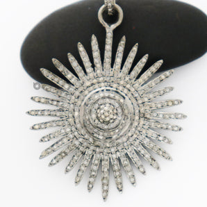 Pave Diamond  Sun Starburst  Pendant, --DPL-2232 - Beadspoint