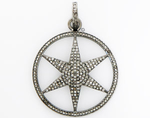 Pave Diamond  Star Pendant, (DP-2146) - Beadspoint