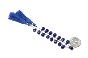 Lapis Lazuli Faceted Tear Drops, 7x10-8x11mm, Rich Color, Lapis Gemstone Beads, (LAP-TR-7x10-8x11)(300)