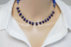 Lapis Lazuli Faceted Tear Drops, 7x10-8x11mm, Rich Color, Lapis Gemstone Beads, (LAP-TR-7x10-8x11)(300)