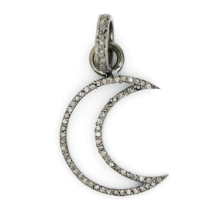 Pave Diamond Moon Pendant,  (DPS-055) - Beadspoint