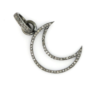 Pave Diamond Moon Pendant,  (DPS-055) - Beadspoint