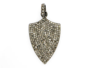 Pave Diamond Shield Pendant, (DPM-1081) - Beadspoint