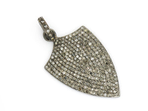 Pave Diamond Shield Pendant, (DPM-1081) - Beadspoint