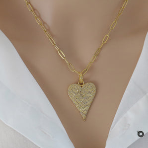 Pave Diamond Forever Love Pendant, (DPM-1167)