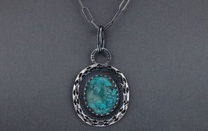 Sterling Silver Turquoise Pendant (SP-5278)